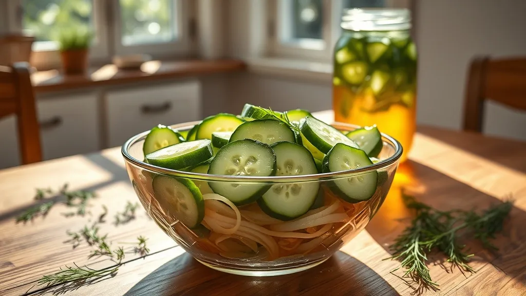 Crisp and Tangy: The Joy of Old Fashioned Cucumbers and Onions in Vinegar
